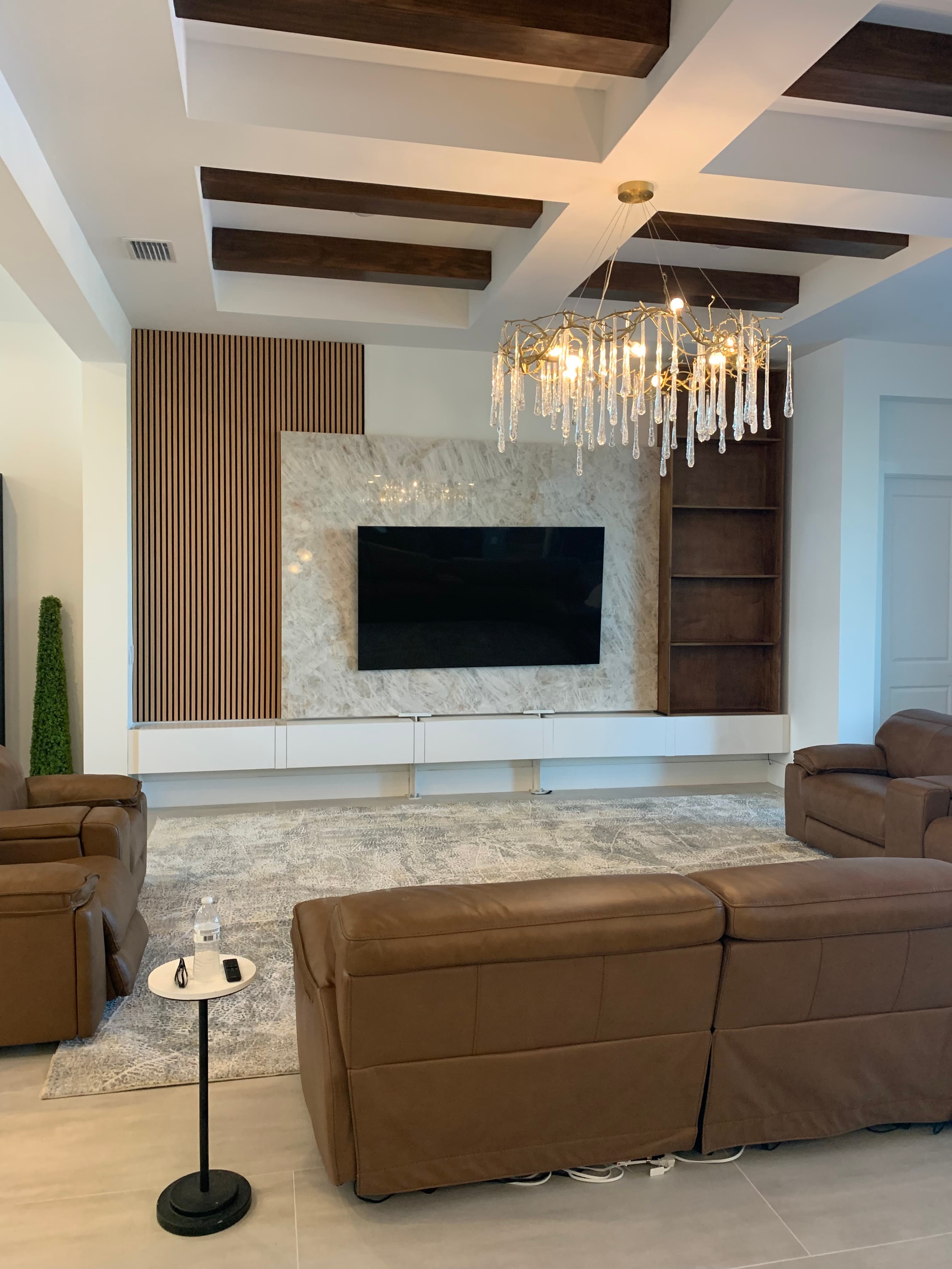 Premium custom entertainment wall craftsmanship